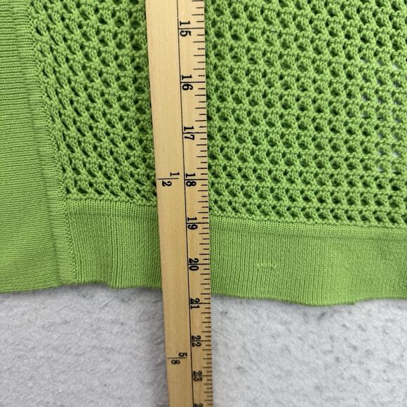 Jones Studio Cardigan Womens XL Green Open Front Sweater 3/4 Sleeve Lightweight - Picture 8 of 11